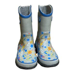 Rain Boots with Handle Outer Space Theme Size Toddler Size 11